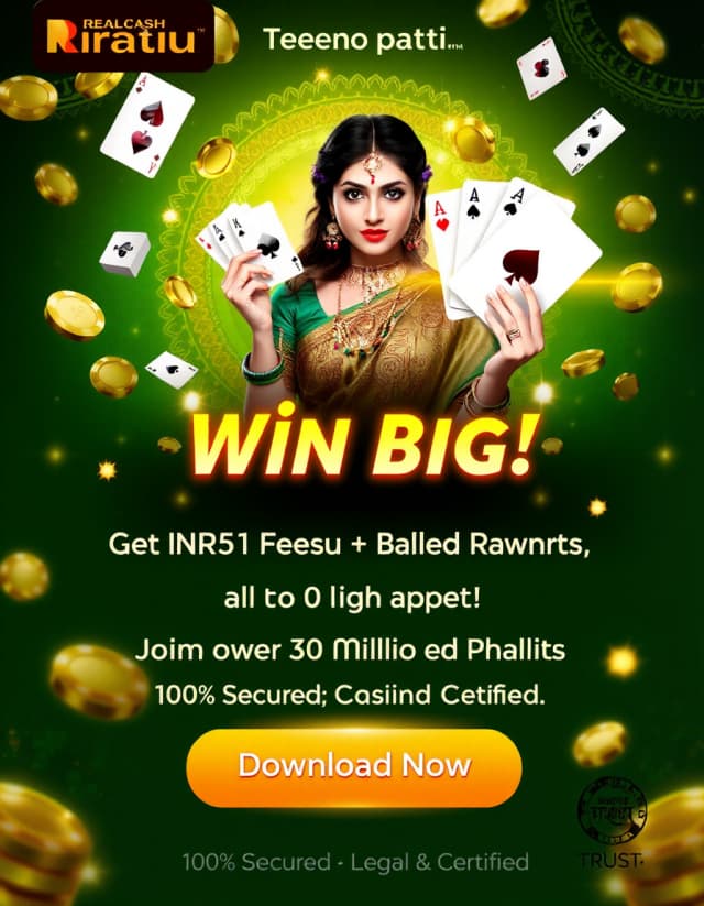 Real Cash Teen Patti Banner